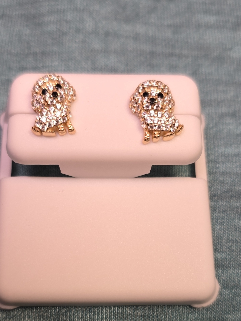 Sterling Silver Dog Stud Earrings -